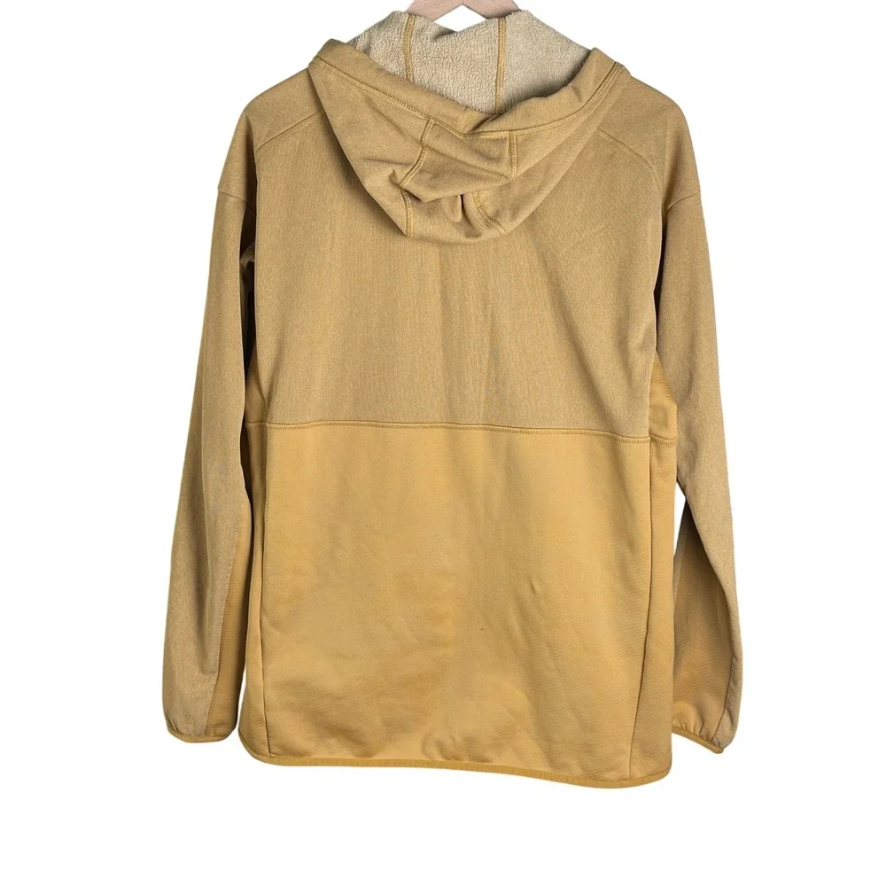Adidas Terrex Men Mesa Gold Hooded Fleece Full Zip Jacket GQ3692 Medium